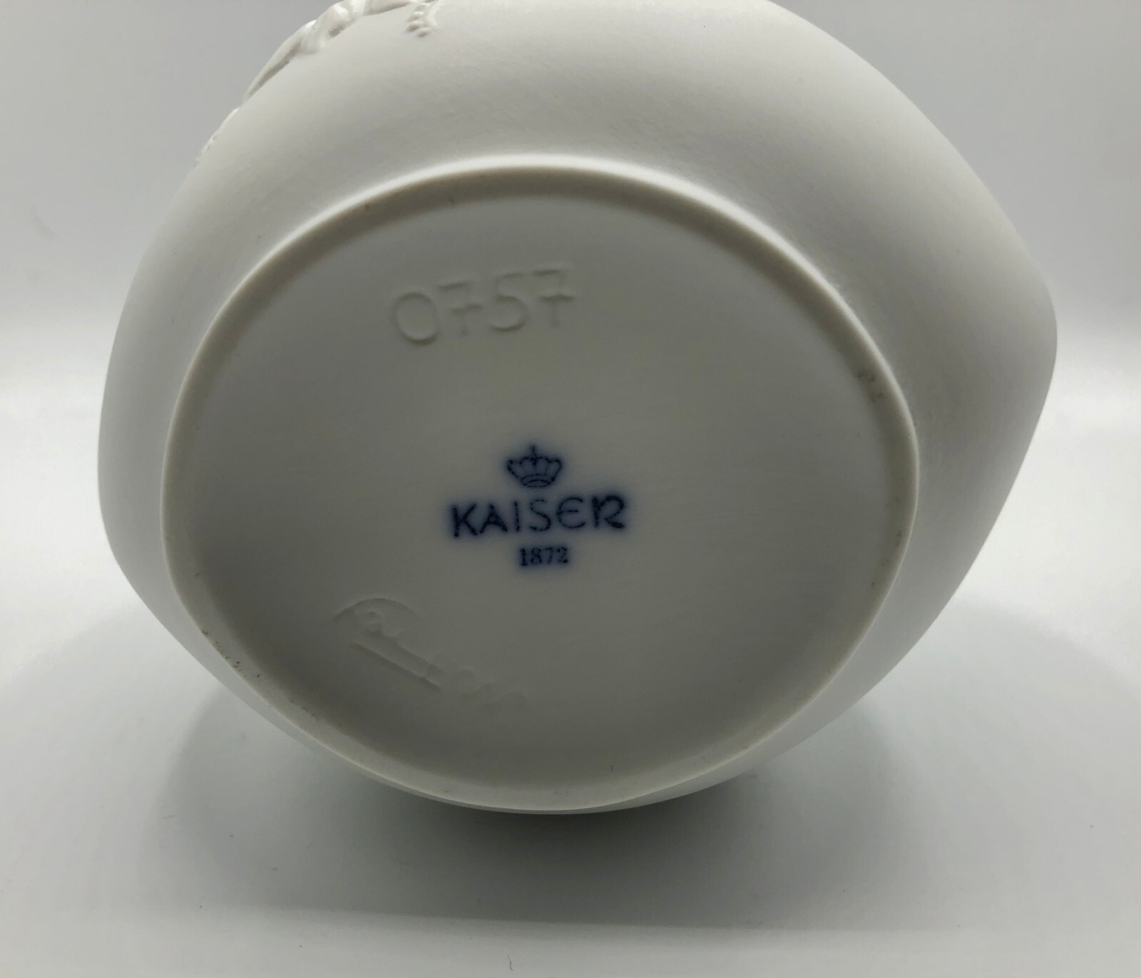 Vase porcelaine KAISER Blanc motifs fleurs eBay