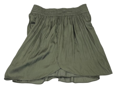 COUNTRY ROAD Shorts Women's Khaki Green Silky Pleated Elastic Waist Size 4 - Picture 4 of 13