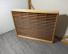 Vintage Napa Valley Wood 100 Cassette Tape Wall Storage Holder Rack Case Shelf C