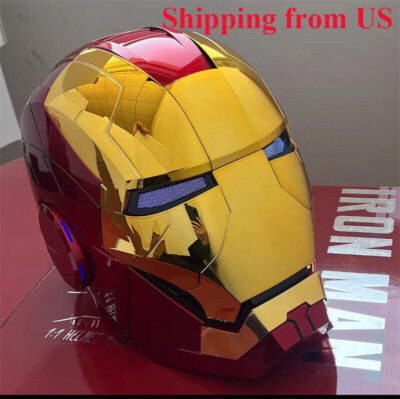 アイアンマン　AUTOKING GOLD In Stock Autoking Gold Iron Man MK5 Helmet Electronic Voice