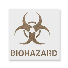 Biohazard Symbol Stencil - Durable & Reusable Mylar Stencils