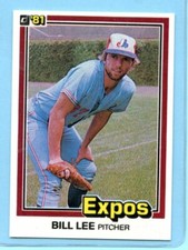 1981 Donruss Wrong Back Card -- Bill Lee Front / Bill Gullickson back