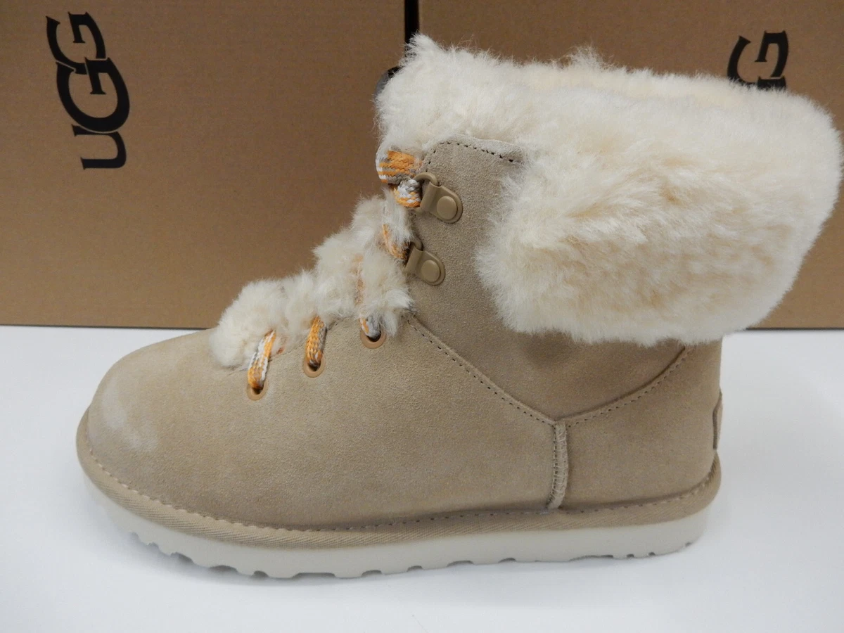 UGG Womens Classic Mini Alpine Lace Sand 9