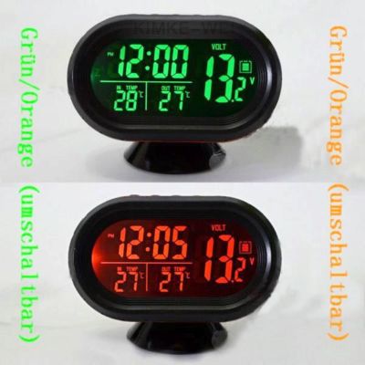 Auto KFZ Digital Uhr LCD Thermometer Spannungstester 12V Multifunktion NEU