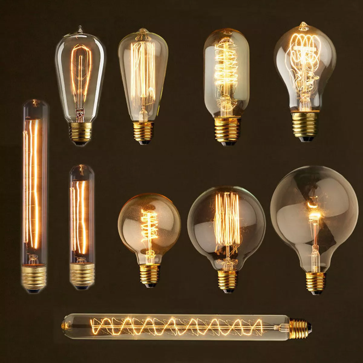 E27 40W Vintage LED Edison Bulbs Filament Light Home Decor Warm