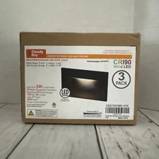 Cloudy Bay 120V Dimmable LED Indoor Outdoor Step Lights, 3000K Warm White 3pk