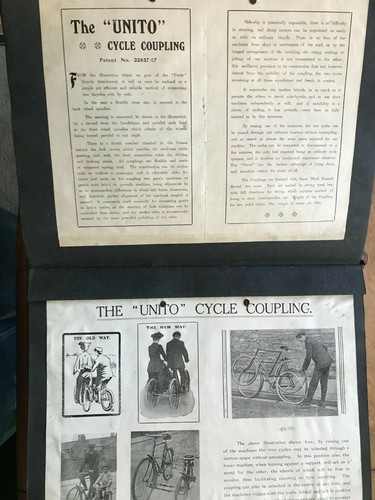 Unito Cycling Company Rhondda 1910-20 Scrap Book, Patent, Brochures, Post, Press - Bild 4 von 12