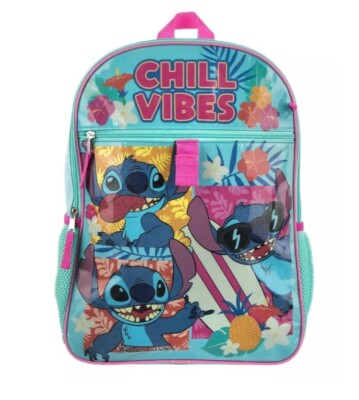 Bioworld Disney Stitch Backpack Blue‎ Tropical Small Lilo & Stitch Disney Stitch Tropical Print 17.5 main image 2
