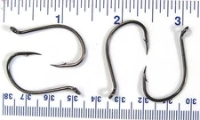 100 Danielson HCOBNCP Black Chrome Octopus Fish Fishing Hooks size 3/0