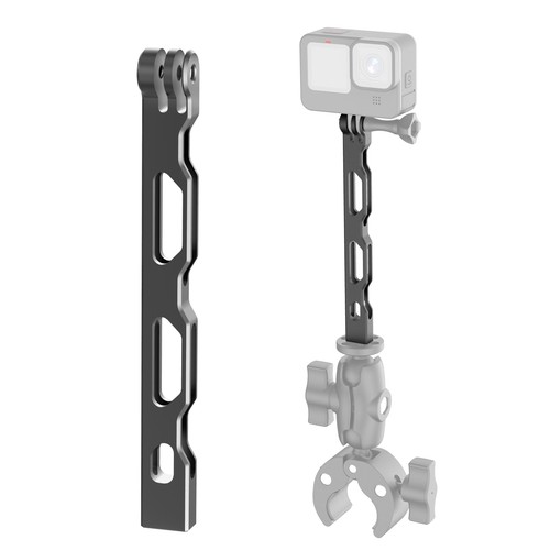 Supporto asta braccio prolunga alluminio vite e foro 1/4" per GoPro DJI Insta360 - Foto 10 di 14