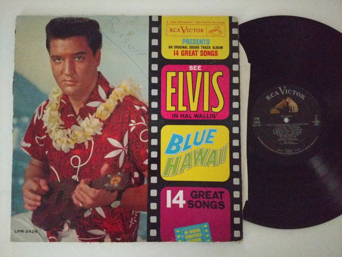 Victor - 半額　　エルビス プレスリー　ハワイコンサート額縁入り ELVIS PRESLEY LP BLUE HAWAII 1961 RCA VICTOR LPM-2426 INDIANAPOLIS