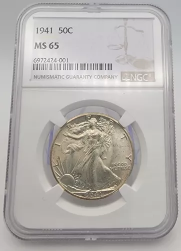 1941 50c Walking Liberty Half Dollar NGC MS65