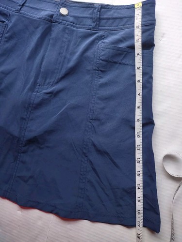 L.L. Bean Sz 10 Reg Trek Hiking Golf Tennis Nylon Polyester Skirt Skort Blue - Picture 4 of 6