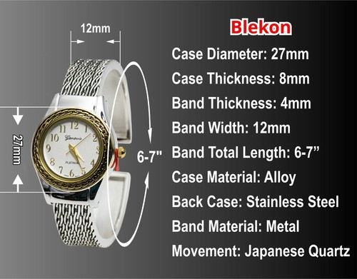 Blekon Collections Japanese Quartz Women's 27mm Case Metal Concho Bangle Watch - Bild 2 von 22