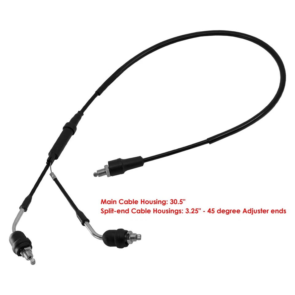 Caltric Dual Throttle Pump Cable for Yamaha Banshee YFZ350 ATV 1987 1988-2006 - Image 2 of 4