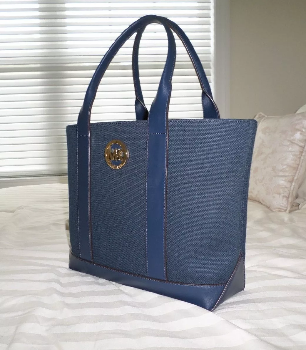 Michael kors fulton tote navy deals