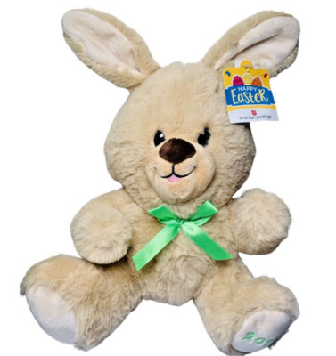 American Greetings Tan Easter Bunny Stuffed Animal 12'' Soft Plush Toy Stuffie ''