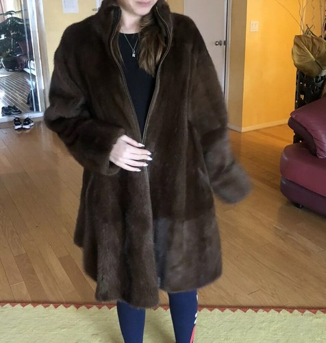 GENUINE SHEARED MINK FUR COAT | eBay