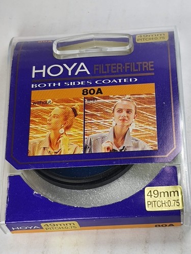 49mm Hoya 80A Blue Glass Lens filter 80 A Japan Coated 49 mm E-49 E49 - Picture 2 of 4