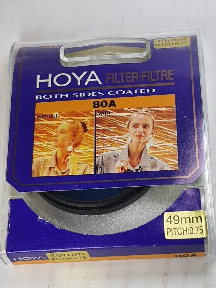 49mm Hoya 80A Blue Glass Lens filter 80 A Japan Coated 49 mm E-49 E49 - Image 2 of 4