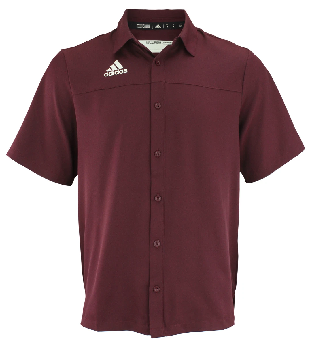 Adidas men's team sales iconic full button polo