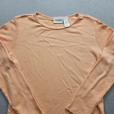 Liz Claiborne Women's Small Peach Orange Long Sleeve Top