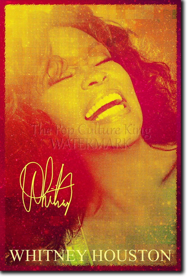STICKER PEGATINA DECAL VINYL Whitney Houston Signature