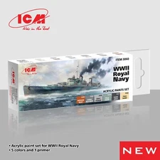 ICM 3060 – Acrylic paint set for WWII Royal Navy