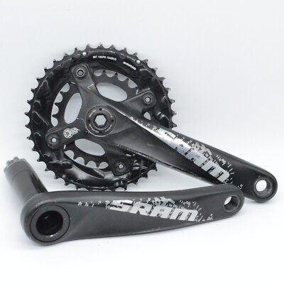 Sram BB30 Crankset 175mm Long 38/24t Double 10 Speed Chainrings Mountain  Bike XC UK