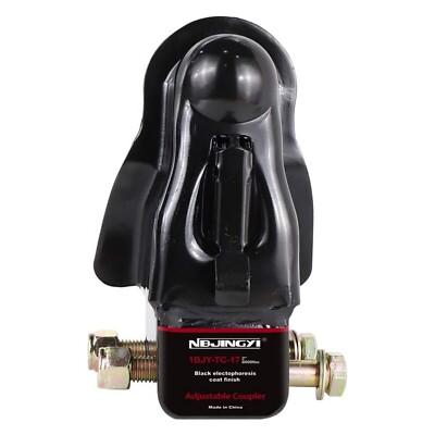2'' Ball Adjustable Trailer Coupler Heavy Duty Channel-Mount 8000LBS capacity