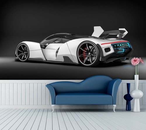 3D Racing Car G1738 Transport Wallpaper Mural Self-adhesive Removable Honey - Picture 2 of 7