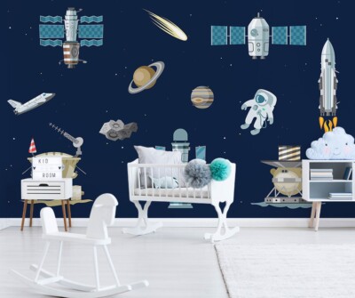 3D Planet Astronaut G15778 Wallpaper Wall Murals Removable Self-adhesive Honey