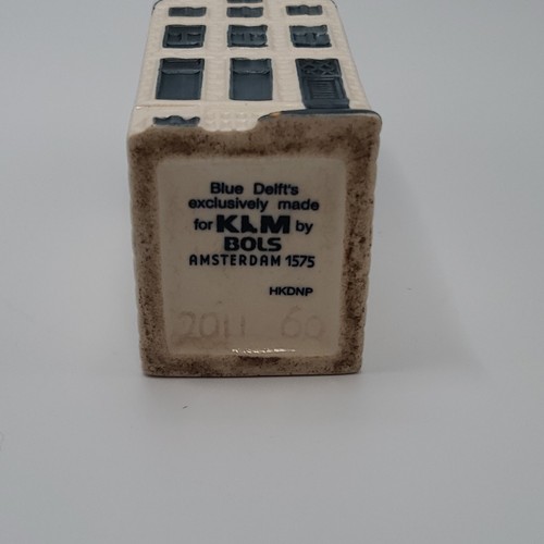 Delft #60 Holland Blue KLM 2011 Bols Amsterdam 1575 Pottery Mini House Empty - Picture 6 of 13