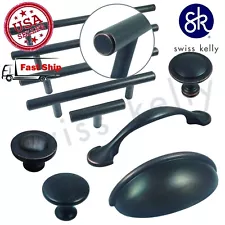 Swiss Kelly Hardware Oil Rubbed Bronze Kitchen Cabinet Handles Drawer Pulls