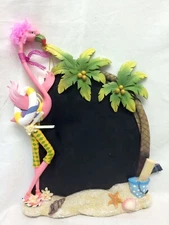 Character Collectibles Pink flamingo message board slate chalkboard 12” x 9”