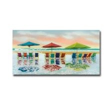 Thirteen Chairs by Robin Renee Hix Gallery-Wrap Canvas Artwork (12 in x 24 in)