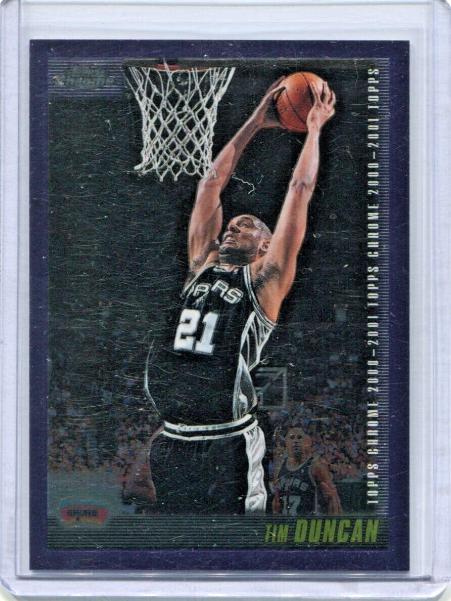 2000-01 Topps Chrome - TIM DUNCAN - 4th Year Card #40 - SPURS