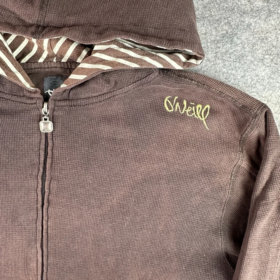 Chaqueta sudadera vintage Y2K O’Neil marrón cremallera completa etiqueta XL 27x20 se adapta a las más pequeñas Foto 4 de 4