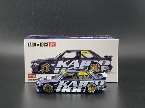 Kaido House x Mini GT BMW M3 (E30) Kaido Works V1 Dark Blue #154 1/64