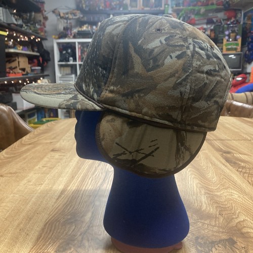 Vintage RealTree Camo Insulated Baseball Hat Cap Ear Flaps SnapBack - Picture 4 of 11