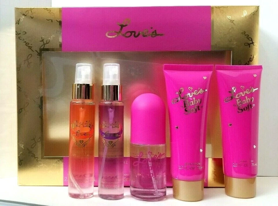 LOVE'S BABY SOFT DELUXE COLLECTION 5 piezas Set Niebla/Loción/Lavado por DANA Foto 3 de 4
