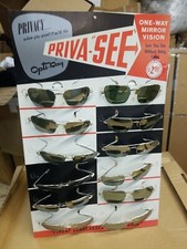 12 Pairs of Vintage Privacy Opta-Ray Sunglasses One Way Mirror Vision Display
