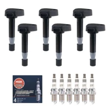 New Set of 6 Ignition Coil & NGK Spark Plug for 2005-2010 Honda Odyssey 3.5L