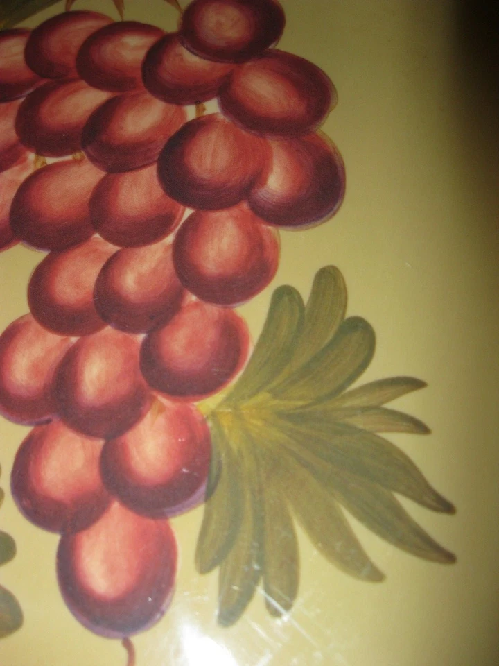 NOWT ~ TABLETOPS UNLIMITED DURAMEL Melamine Grapes 11" Square Plate Platter - Image 4 of 4