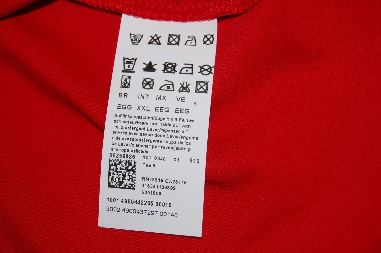 Hugo Boss Men's  Red Graphic Logo Design Cotton T- Shirt Size 2XL image 7