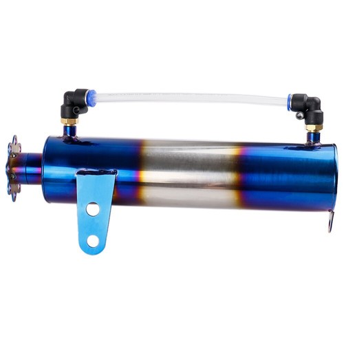 Universal Aluminum Catch Radiator Coolant Tank Bottle Overflow Reservoir Tank - Foto 11 di 12