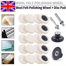10Pcs 50mm Wool Felt Polishing Buffing Disc Wheel With Shank Kit For Rotary Tool