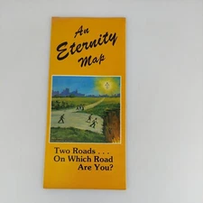 An Eternity Map Two Roads... Pamphlet 1976 Bible Believers Evangelistic 