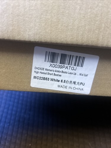 Women’s Lace Up Short Booties Ankle Mid Calf High Heeled Size 6.5 New Open Box - Picture 6 of 7
