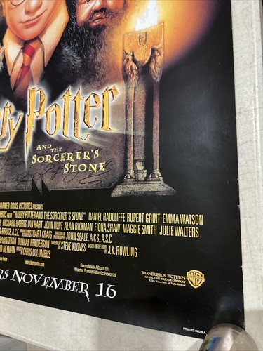 ORIGINAL HARRY POTTER AND THE SORCERER'S STONE DOUBLE-SIDE ADV MOVIE POSTER 2001 - Picture 2 of 22